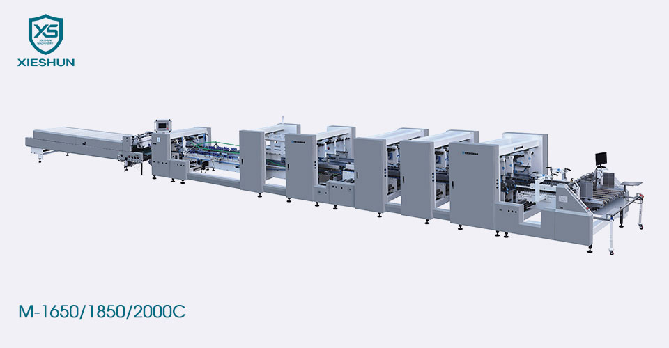 Automate grele grele ondulate 4 și 6 folder de colț gluer